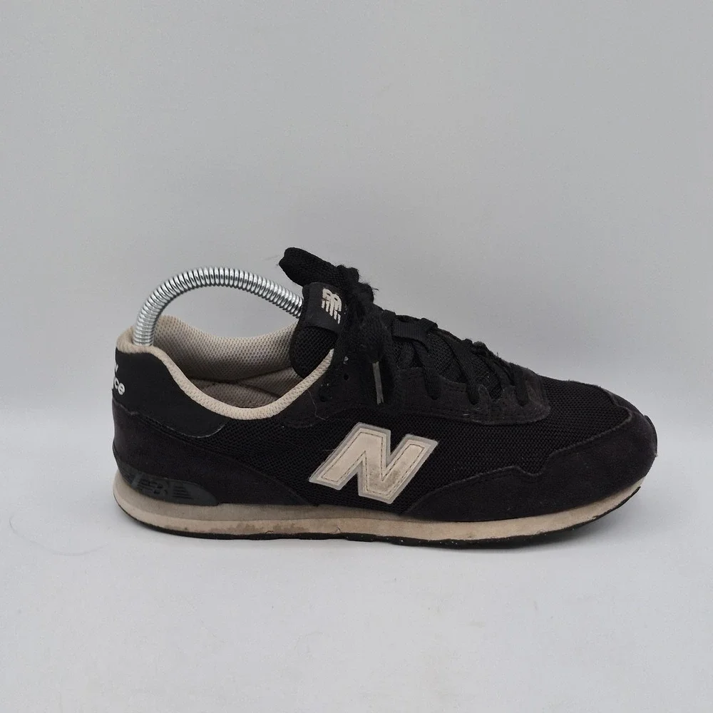 New Balance 515 Shoes Boys Size 5 Black Suede Mesh Running Sneakers GC515BLK